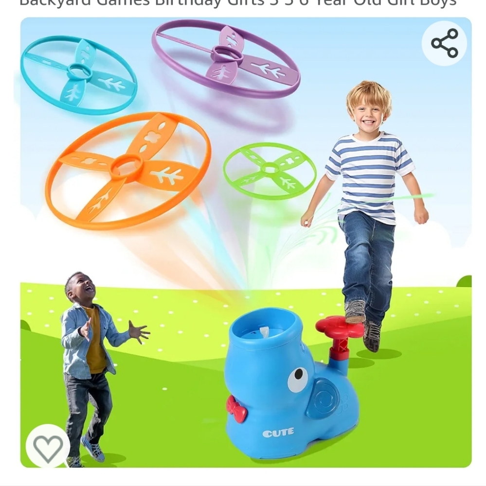 New in box! Kids Toddler blue elephant catching flying disc game